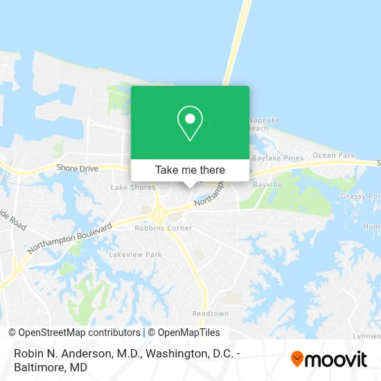 Robin N. Anderson, M.D. map