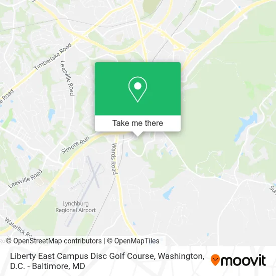 Liberty East Campus Disc Golf Course map