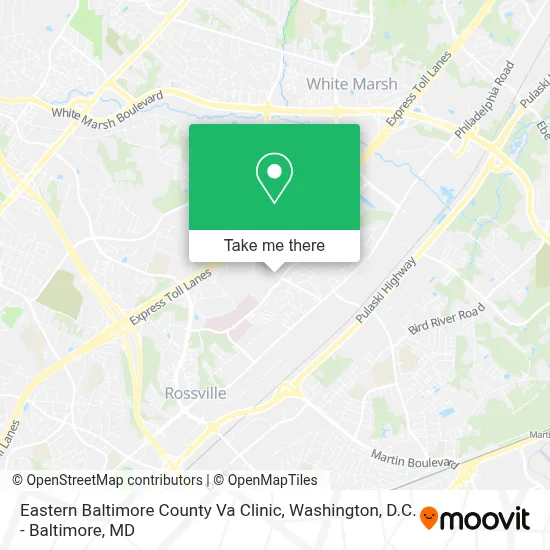 Eastern Baltimore County Va Clinic map
