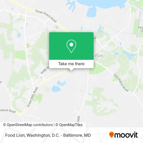 Food Lion map