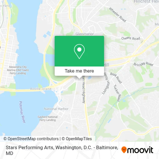 Stars Performing Arts map