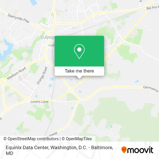 Equinix Data Center map