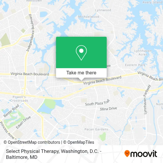 Select Physical Therapy map