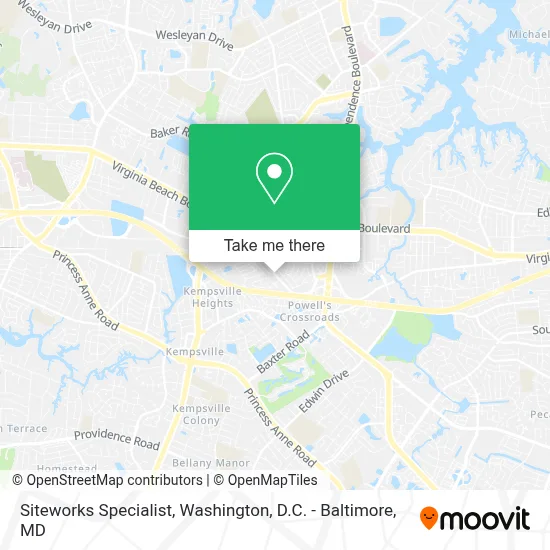 Siteworks Specialist map