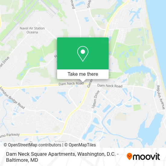 Dam Neck Square Apartments map