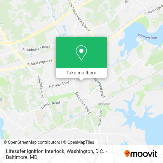 Lifesafer Ignition Interlock map
