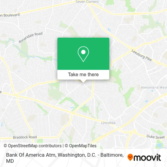 Bank Of America Atm map