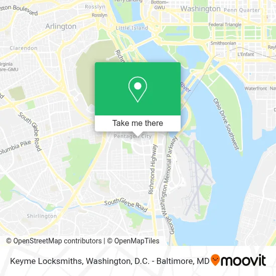 Keyme Locksmiths map