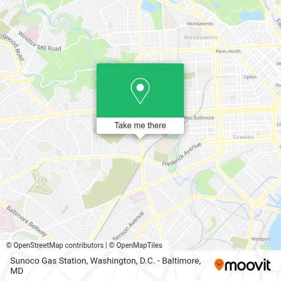 Sunoco Gas Station map