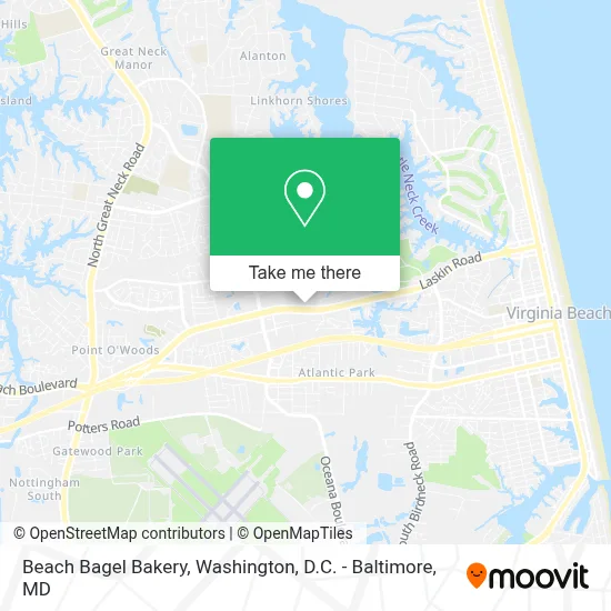 Beach Bagel Bakery map