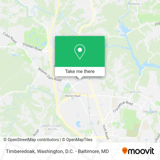 Timberedoak map