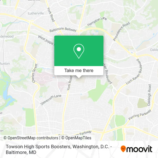 Towson High Sports Boosters map