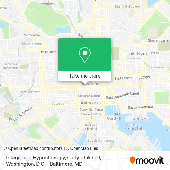 Integration Hypnotherapy, Carly Ptak Cht map