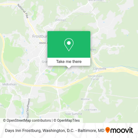 Days Inn Frostburg map
