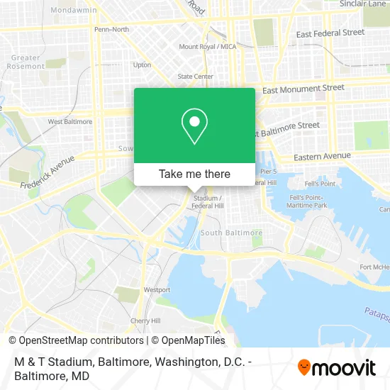 M & T Stadium, Baltimore map