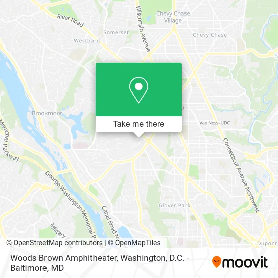 Woods Brown Amphitheater map