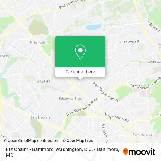 Etz Chaim - Baltimore map