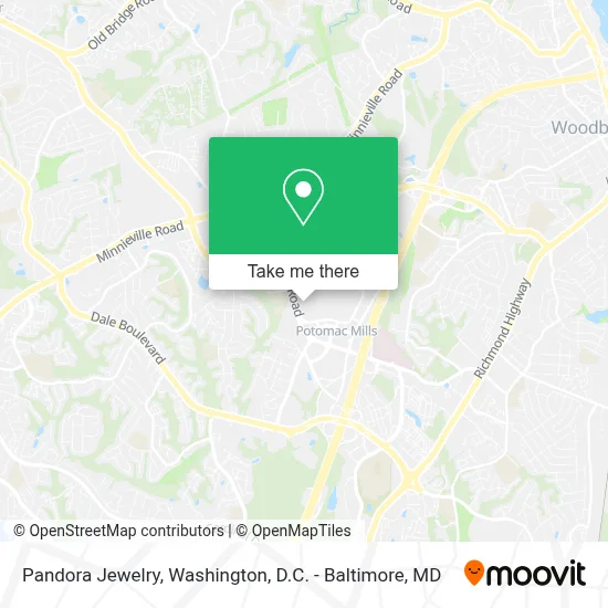 Pandora Jewelry map