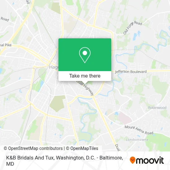 K&B Bridals And Tux map