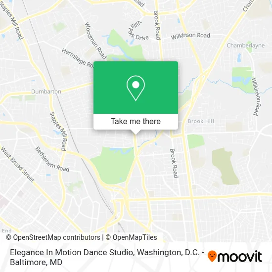 Elegance In Motion Dance Studio map
