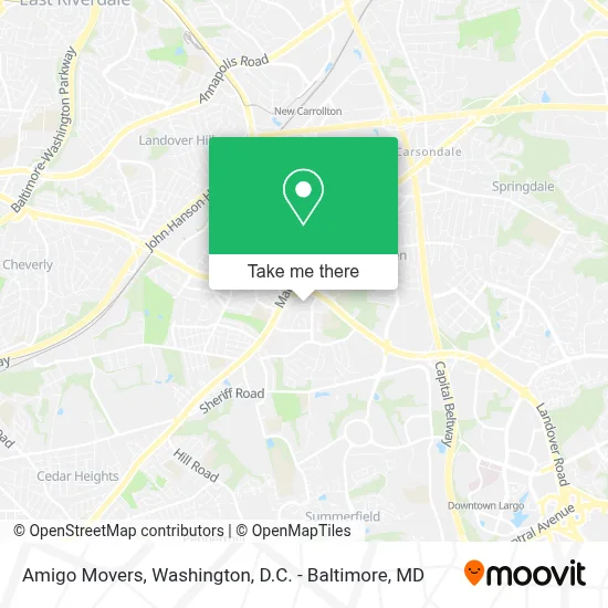 Amigo Movers map