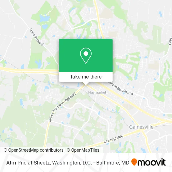 Atm Pnc at Sheetz map