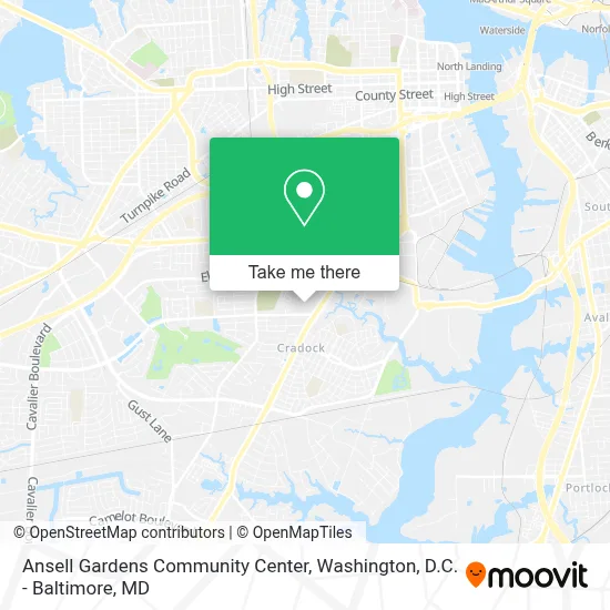 Ansell Gardens Community Center map