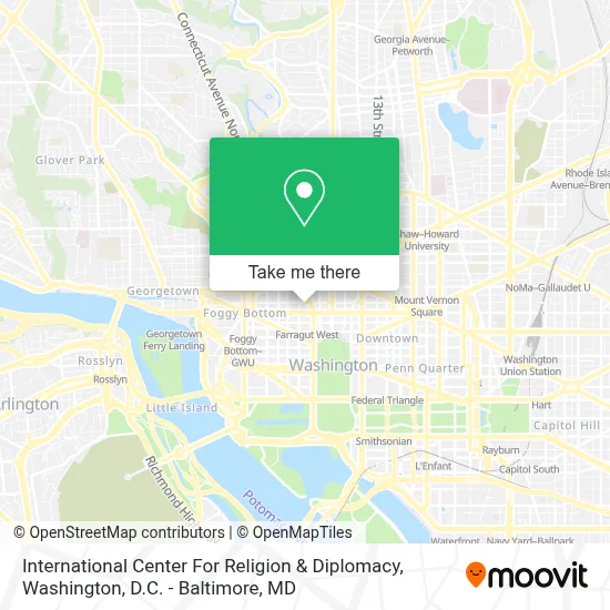 International Center For Religion & Diplomacy map