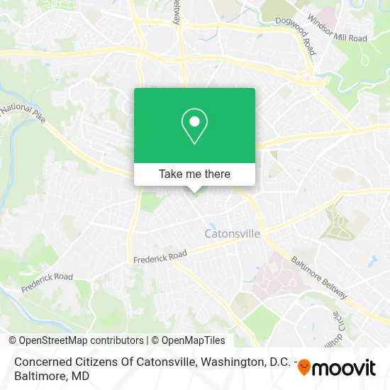 Concerned Citizens Of Catonsville map