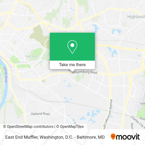 East End Muffler map