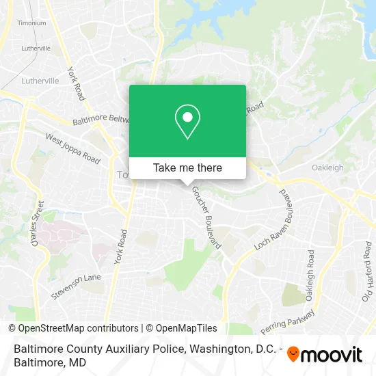 Baltimore County Auxiliary Police map