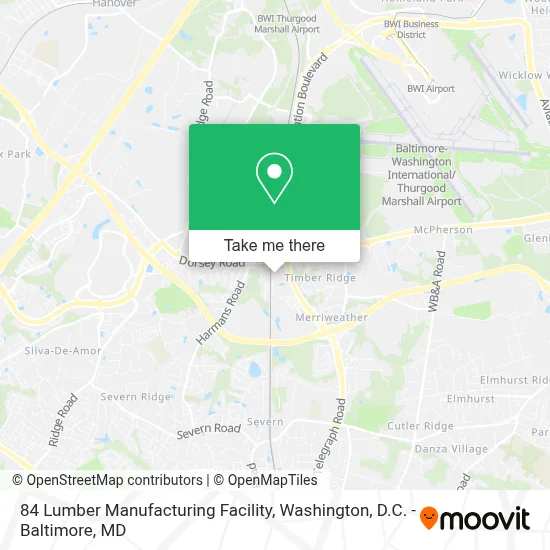 84 Lumber Manufacturing Facility map