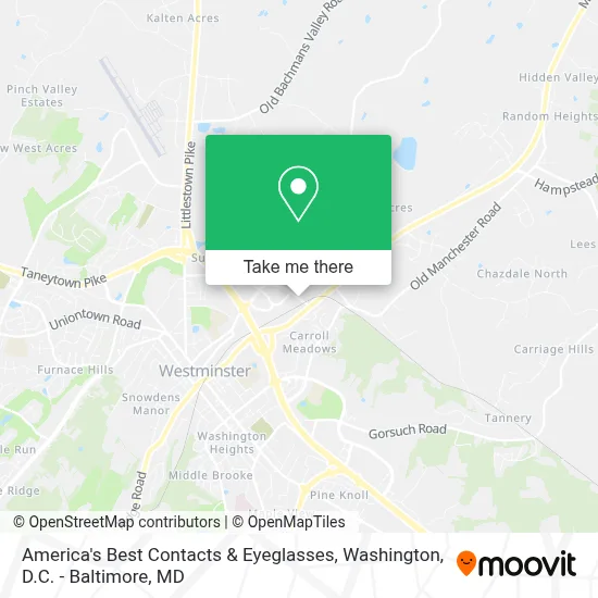 America's Best Contacts & Eyeglasses map
