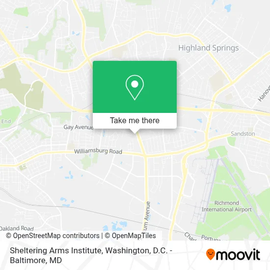 Sheltering Arms Institute map