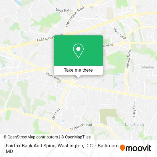 Fairfax Back And Spine map