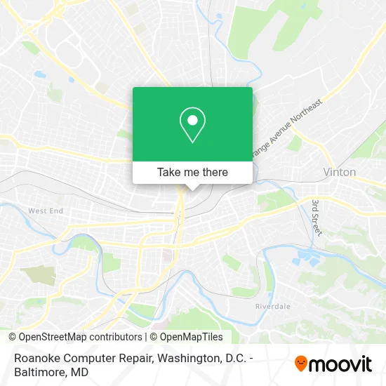 Roanoke Computer Repair map
