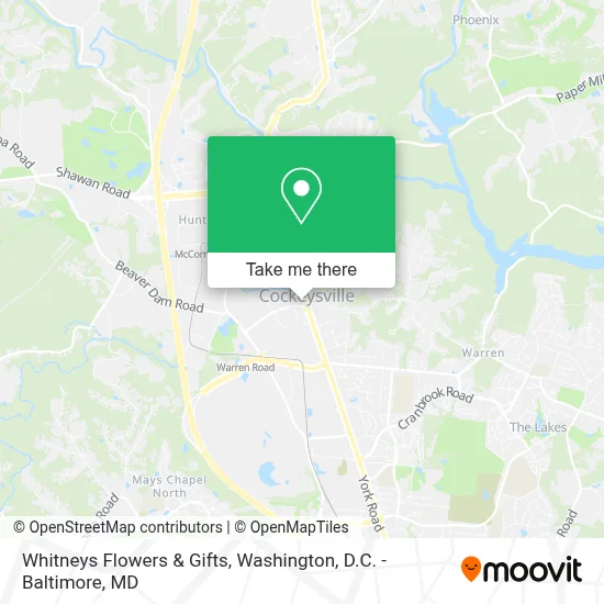 Whitneys Flowers & Gifts map