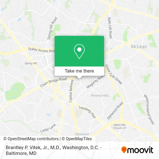 Brantley P. Vitek, Jr., M.D. map