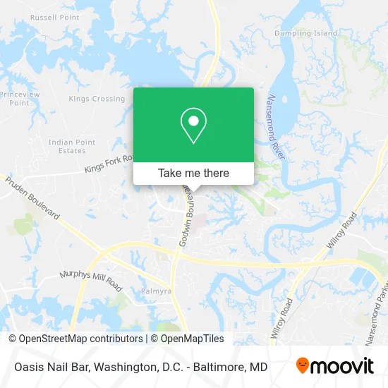 Oasis Nail Bar map