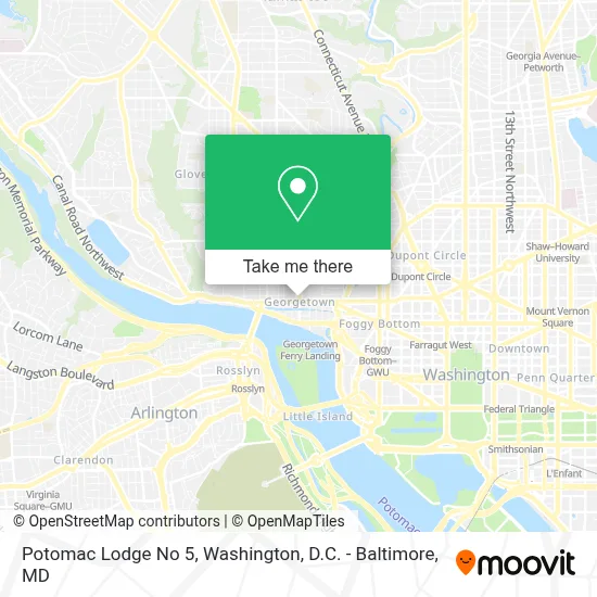 Potomac Lodge No 5 map