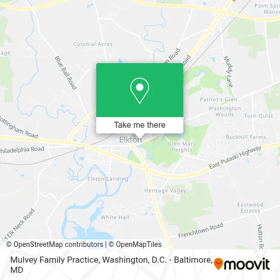 Mulvey Family Practice map
