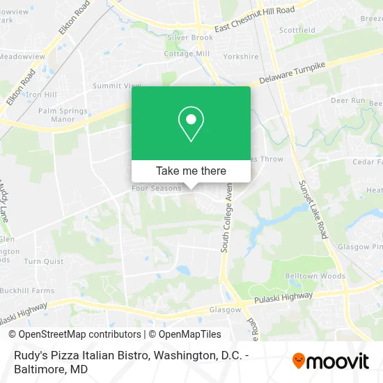 Rudy's Pizza Italian Bistro map
