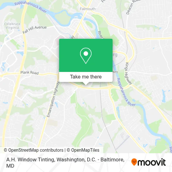 A.H. Window Tinting map