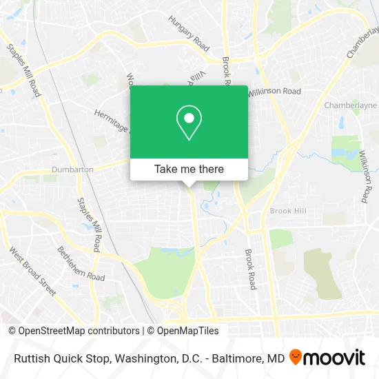 Ruttish Quick Stop map