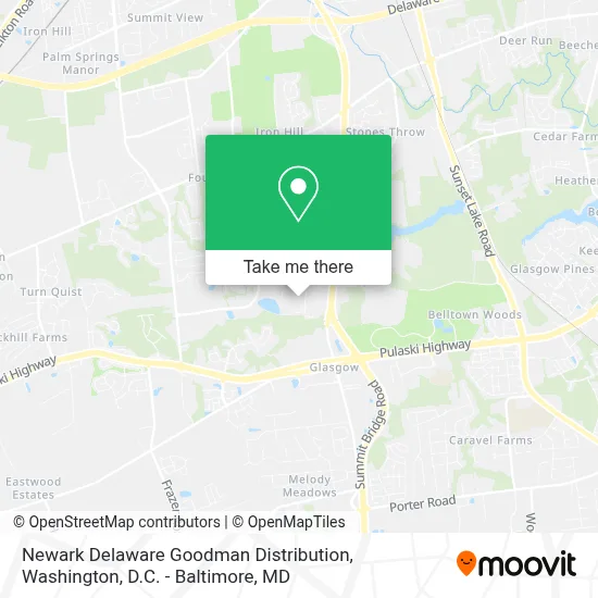 Newark Delaware Goodman Distribution map
