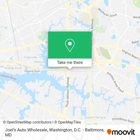 Joel's Auto Wholesale map
