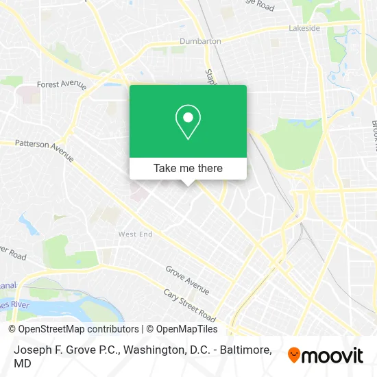 Joseph F. Grove P.C. map