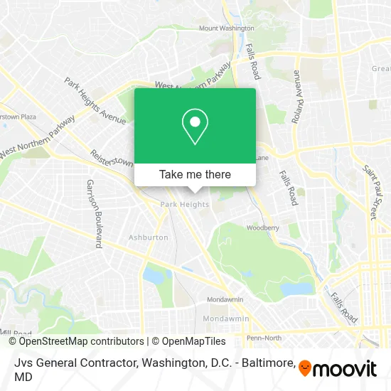 Jvs General Contractor map