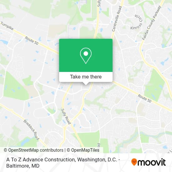 A To Z Advance Construction map