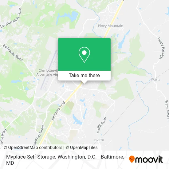 Myplace Self Storage map